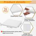Frienda 16 Pcs Polyethylene Foam Sheet, 12 x 12 x 0.5 Inch, White