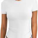 EasyGala Womens Cotton Crew Neck Short Sleeve Shirts Summer Top Trendy Fitted Crop Tops Basic Going Out Tee XS