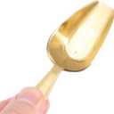 FRCOLOR Brass Tea Scoop for Loose Leaf Tea Small Metal Spoon Coffee Bean Scoop Measure Spoon for Home Restaurant