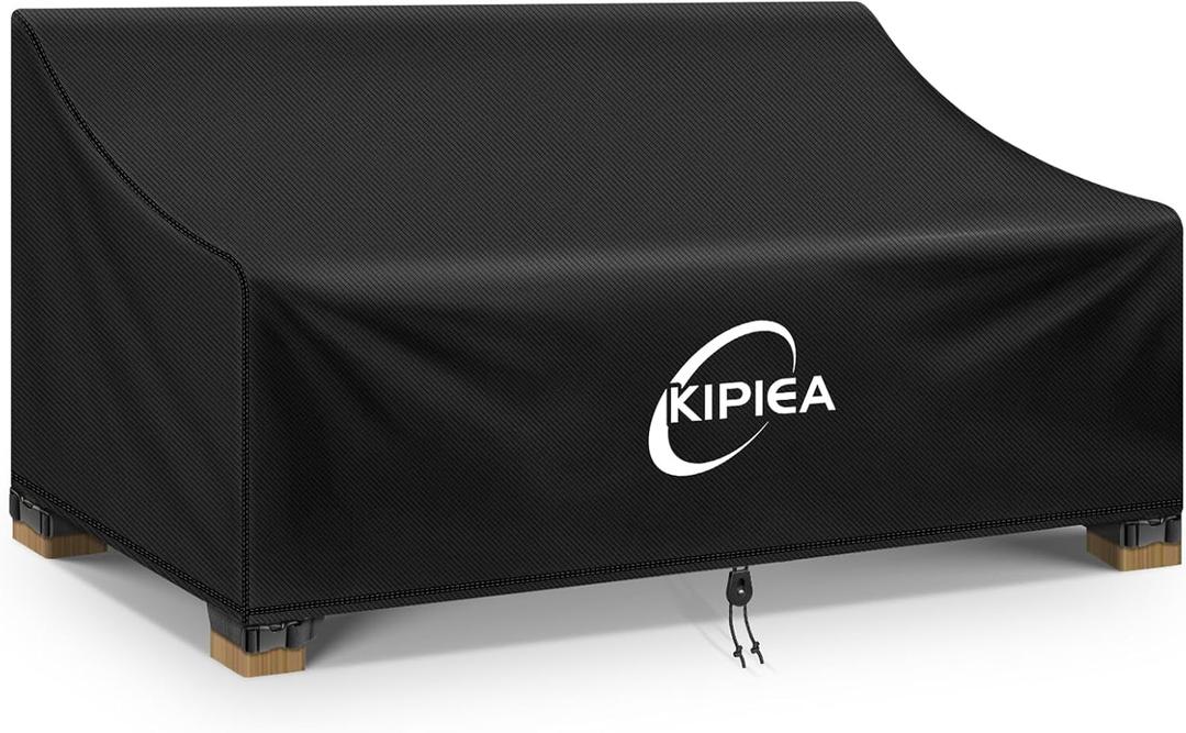 Kipiea Patio Sofa Cover, Heavy Duty Outdoor Couch Covers Waterproof Winter, 3-Seat Patio Furniture Cover Loveseat, Outdoor Sofa Covers with Anti UV and No Tears, No Fading (80"W x 38"D x 31"H)