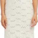 Nightway Women's Sequined Glitter Lace (6, Ivory)