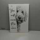 FGQ Black and White Goldendoodle Bathroom Canvas Wall Art Funny Cute Animal Humorous Dog Painting Pictures Restroom You Will Never Pee Alone Poster Print Artwork for Toilet Nursery Decor 16x24in