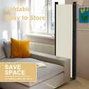 Kokorona 6 Panel Room Divider, 6FT Tall Folding Privacy Screen Wall Dividers, Portable Privacy Screen Freestanding Room Divider for Room Separation, Included - Gap Strips, Beige, 120''W x 72''H