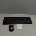 Wireless Keyboard and Mouse Combo, 2.4G Silent Cordless Keyboard Mouse Combo for Windows Chrome Laptop Computer PC Desktop, 106 Keys Full Size with Number Pad, 1600 DPI Optical Mouse (Black)