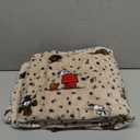 Berkshire Blanket Peanuts VelvetLoft Cute Character Snoopy Plush Oversized Kids Throw Blanket, Peanuts Snoopy and Woodstock Harvest Combo Linen (50 In x 60 In)