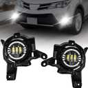 LED Fog Lights with DRL For 2013 2014 2015 Toyota RAV4, Amber Turn Signal,White Daytime Running Light, Front Bumper Fog Lamps Replacement with Wiring Harness,Easy to Install