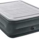 Intex 64417ED 22in Queen Dura-Beam Comfort Plush High-Rise Inflatable Air Mattress with Built in Pump for Travel and Camping, 600lb Weight Capacity