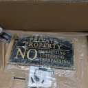SmartSign Private Property Sign for Yard, No Soliciting Loitering Trespassing Garden Plaque | 5.75" x 9.5" Aluminum Plaque with 18" Black Lawn Stake, Made in USA