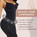 Essenciel Seamless Shapewear Dupe Bodysuit for Women, Tummy Control, Butt Lifter, Thigh Slimmer, Adjustable Straps, Easy On/Off, Invisible, 360 Shaping (Black, XXL)