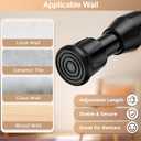 4 Pcs Small Spring Tension Curtain Rod 12 to 19 Inch, Mini DIY Spring Tension Rods No Drill for Slim Window Cupboard Closet, Black