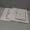Small White Floating Shelves No Drill for Wall PVC Material 2 Pack (Square)