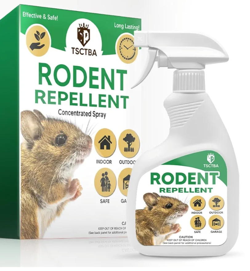 Rodent Repellent Spray, Rodent Repellent for Indoor and Outdoor, Natural Peppermint Oil Spray for Mouse/Mices/Rats, Mouse Repellent Spray for Vehicle Engines,Cars, Trucks, RVs, & Boats-12 OZ