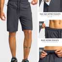 G Gradual Men's Hiking Shorts 7"/9" Lightweight Athletic Shorts for Men Quick Dry Stretch Casual Shorts with 3 Zipper Pockets (9XL, Black)