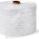 Amazon Basics Bubble Cushioning Wrap for Moving, Packing, Shipping and Storage, Heavy Duty Protection for Fragile Items, 12-inch x 100-foot Long Roll, Large 5/16", Clear