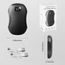 Rechargeable Hand Warmers Portable 6000mAh Power Bank Magnetic Electric Hand Warmers Quick Charge and 3 Levels for Outdoor/Indoor/Hunting/Camping