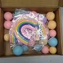 Rainbow Cake Topper 26Pcs Macaroon Balls Cake Decorations with Flower Groovy Cake Toppers Daisy Themed Cake Decorations Colorful Ball Cupcake Cake Decor for Girl Bohemian Hippie Wedding Party