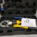 Anbull Hydraulic Copper Tube Crimping Tool,Copper Pipe Fittings Crimping and Plumbing Tool with Crimping Dies Jaw 1/2", 3/4", 1"