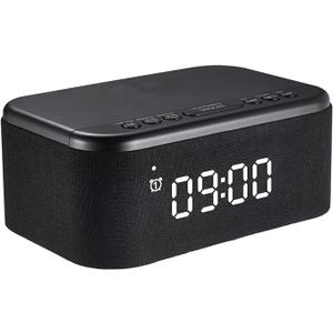 Fansbe Smart Bluetooth Alarm Clock Dim 12/24H, Black