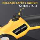 4V Cordless Electric Scissors, Quick Cutting LED Light & Safety Lock, 2-Blade Rotary Cutter for Cardboard, Fabric, Carpet, Leather, Rechargeable with Storage Box (Yellow)