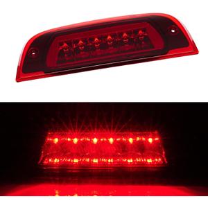 Third 3rd Brake Light LED for 2002-2007 Jeep Liberty, High Mount Rear Brake Lights Assembly for 02-07 Liberty, Waterproof Center Cab Lamp Stop Light (Red)