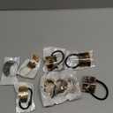 9 Pack Ponytail Hair Cuff Metal Rhinestone Decorative Fancy Ponytail Holder for Women Gold Elastic Glitter Hair Tie Wrap Cuff Tortoise Shell Ring Holder Mother's Day Gift(Charming Style)