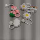 Straw Cover Compatible With Owala 40oz,Straw Covers Cap Compatible With Owala Cup 40 oz, Dust-Proof Reusable Tumbler Straw Cover,Silicone Straw Topper Accessories(6PCS)