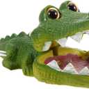 POPETPOP Simulated Crocodile Aquarium Ornament 5.51 Inch Resin Alligator Fish Tank Decor Safe Durable Bubbling Aquatic Decoration for Freshwater Saltwater Tanks