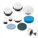 NOTLZPLS Electric Spin Scrubber Replacement Heads 8 in 1 Cleaning Brush, for Electric Spin Scrubber of ANS-8051A/8050 Power Shower Scrubber,for Household and Heavy Oil Pollution Cleaning Black