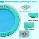 ACWYENN 6/8/10/12FT Inflatable Water Hammock Lake Floats for Adults Round Floating Ring Hammock for Lake Pool Beach (10FT Mint Green+Light Blue)