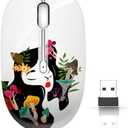 JUHOO Wireless Mouse with Nano Receiver for PC, Laptop, Notebook, Computer, MacBook, Less Noise, Portable Mobile Optical Mice