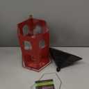 Kingsyard Metal Bird Feeder for Outdoor Hanging, Wild Bird Feeders with Circular Perch, Easy to Clean & Refill, 4 lbs Large Seed Capacity, Red