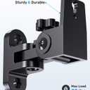 Rear Speaker Wall Mount, 2 Packs Universal Mounting Bracket for Small Bookshelf Speakers, Swivel & Tilt, Works with Klipsch, Lg, Polk, Sony & Others, fits Keyhole and Thread Hole, Hold up to 32 lbs