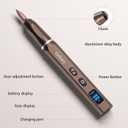 Gekeey Electric Engraving Pen, Cordless Rechargeable Mini Rotary Tool with 42 Bits, Aluminum Body, Variable Speed, Portable Engraver Pen for Metal Wood Glass and Plastic, Brown