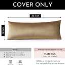 Artscope Luxury Velvet Lumbar Pillow Cover Super Soft Decorative Rectangle Pillowcases Soft Solid Cushion Cases for Couch Sofa Bedroom Car Decor 14x36 Inch Golden Brown
