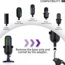 Adjustable Seiren Mic Boom Arm, Mic Stand Compatible with Razer Seiren X Mini V2 V3 USB Streaming Microphone for Recording, Gaming, Podcast