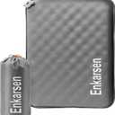 Inflatable Seat Cushion, Self-Inflating Memory Foam Airplane Seat Cushion Portable Camping Sitting Pad for Travel Stadium Car Bleachers Outdoors Office,Lightweight,Supports Back Comfort (Grey)