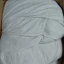 Serta Feather and Down Fiber Pillow Top Mattress Topper King Size - 233 Thread Count 100% Cotton Mattress Pad Ultra Soft 2-Inch Support Feather Bed-White