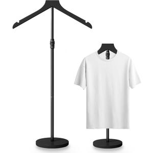 Mannequin Torso, 30 to 41 Inch Height Adjustable Shirt Display Stand for Vendors Shop Graduation Party, Stable Ease Assembly Dress Form Clothes Garment Rack, Jacket Coat Hanger Stand, Black, 1 Pack