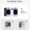 Magnetic for iPhone 14 Pro Case,with Belt Clip,[Compatible with Magsafe] W/Tempered Glass Screen Protector,Anti-Drop,Shockproof,Heavy Duty Protection (Dark Blue)