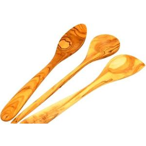 Olive Wood Set of 3 Spoons Wooden Spoons
