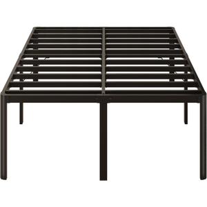 Yicensen 24 Inch High Queen Bed Frame Rounded Corner No Box Spring Needed, Heavy Duty Metal Queen Size Platform Bed Frame, Easy Assembly, Noise Free, Black