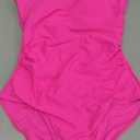 Zando Modest Swim Suits for Women 2025 Sexy Bathing Suits Tummy Control One Piece Square Neck Vintage Slimming Swimwear, Size Small