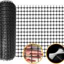 Plastic Safety Fence 2 X 164 Ft Plastic Mesh Fence Animal Barrier Fencing Garden Safety Construction Barrier Netting Outdoor Snow Temporary Garden Animal Fencing for Poultry, Chicken, Dog (Black)