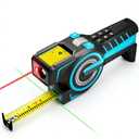 ACEGMET DTX10 Digital Tape Measure - Laser Measurement Tool & Auto Lock Tape with Instant Digital Readout, Green Aligning Laser & Incremental Measurement