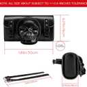 Motorcycle Tool Bag - PU Leather Vintage Saddlebag with 3D Skull Design, Universal Waterproof Fork & Handlebar Bag for Harley, Suzuki, Kawasaki & for All Motorcycle Enthusiasts.