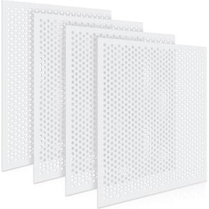 DoubleFill 4 Pack 2' x 2' Plastic Perforated Tiles with 3/8" Holes, 3/8" Holes,24" X 24"