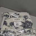 Black Shower Curtain Floral Cotton Linen Cottagecore Shower Curtain for Bathroom 72" W x 72" L