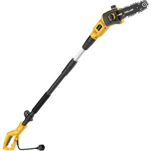 Pole Saw Corded, 6 Amp 8 Inch Pole Saws for Tree Trimming, Electric Pole Saw with 13 Feet Height Reach, Tool-free Installation