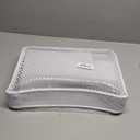 3 Tier Heavy Duty White Metal Rolling Cart with Lockable Wheels, Three Tier Roller Book Snack Cart, Utility Storage Organizer Carts for Kitchen, Bathroom, Garage, Baby Diaper, Craft, Art, Teacher