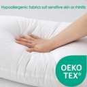 Thick Bed Pillows Queen Size Set of 2 Hotel Collection Soft Down Alternative Supportive Pillow for Back Stomach Side Sleeper White 20x30 inches